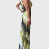 שמלת מקסי בצבעי טאי-דאי של נואם