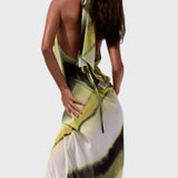 שמלת מקסי בצבעי טאי-דאי של נואם