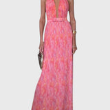 שמלת מקסי עם הדפס מיכל