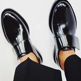 אליסה™ | מוקסינים מבריקים עם רצועה למראה מוקפד