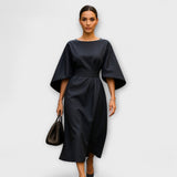 ורד - שמלת מקסי סתווית עם חגורה