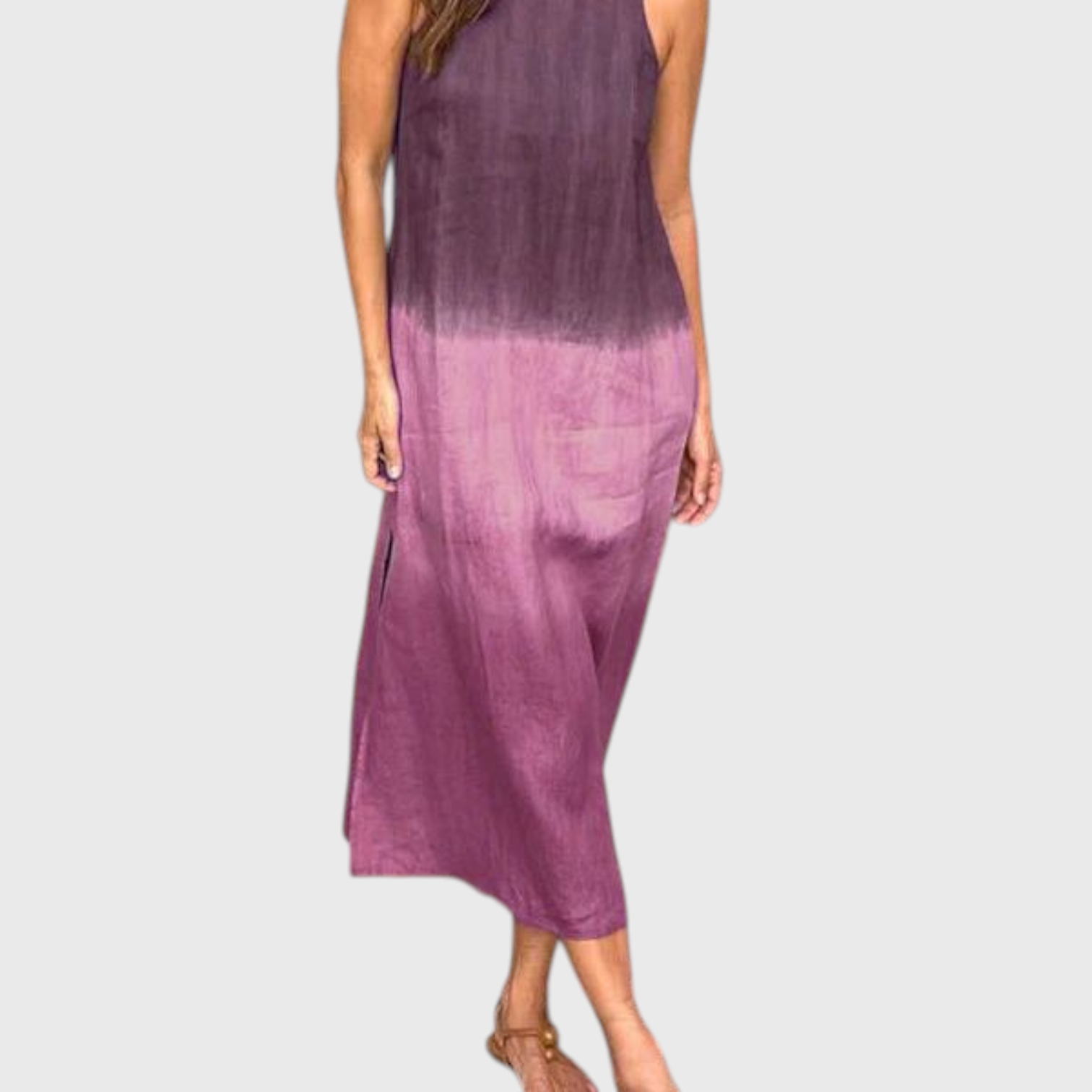 שמלת מידי עם הדפס כרמל