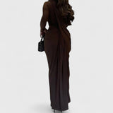 שמלת מקסי אסימטרית של ליאור