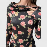 שמלת מידי פרחונית עם קפלים של יעל