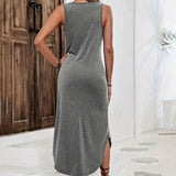 Brandy - שמלת מקסי אלגנטית ללא שרוולים