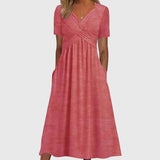 שמלת מידי אלגנטית של דנה עם כיסוי בטן