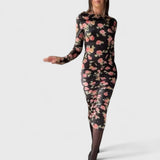 שמלת מידי פרחונית עם קפלים של יעל