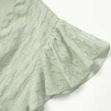 Julieta - שמלת מידי עם שרוולים עם קפלים