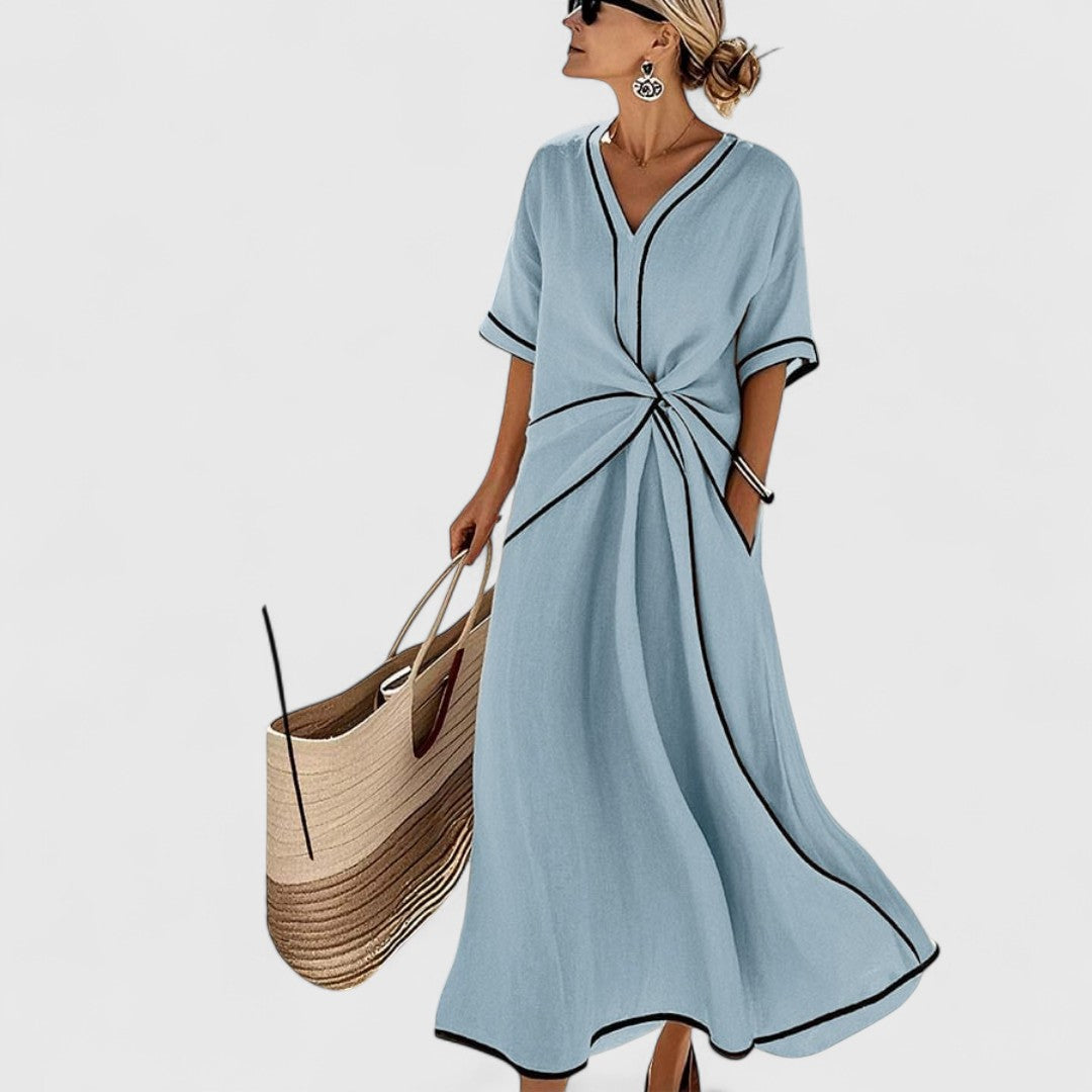 שמלת מידי מפוספסת של נטע