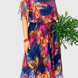 שמלת מידי נוחה משיפון במידות גדולות של נגה