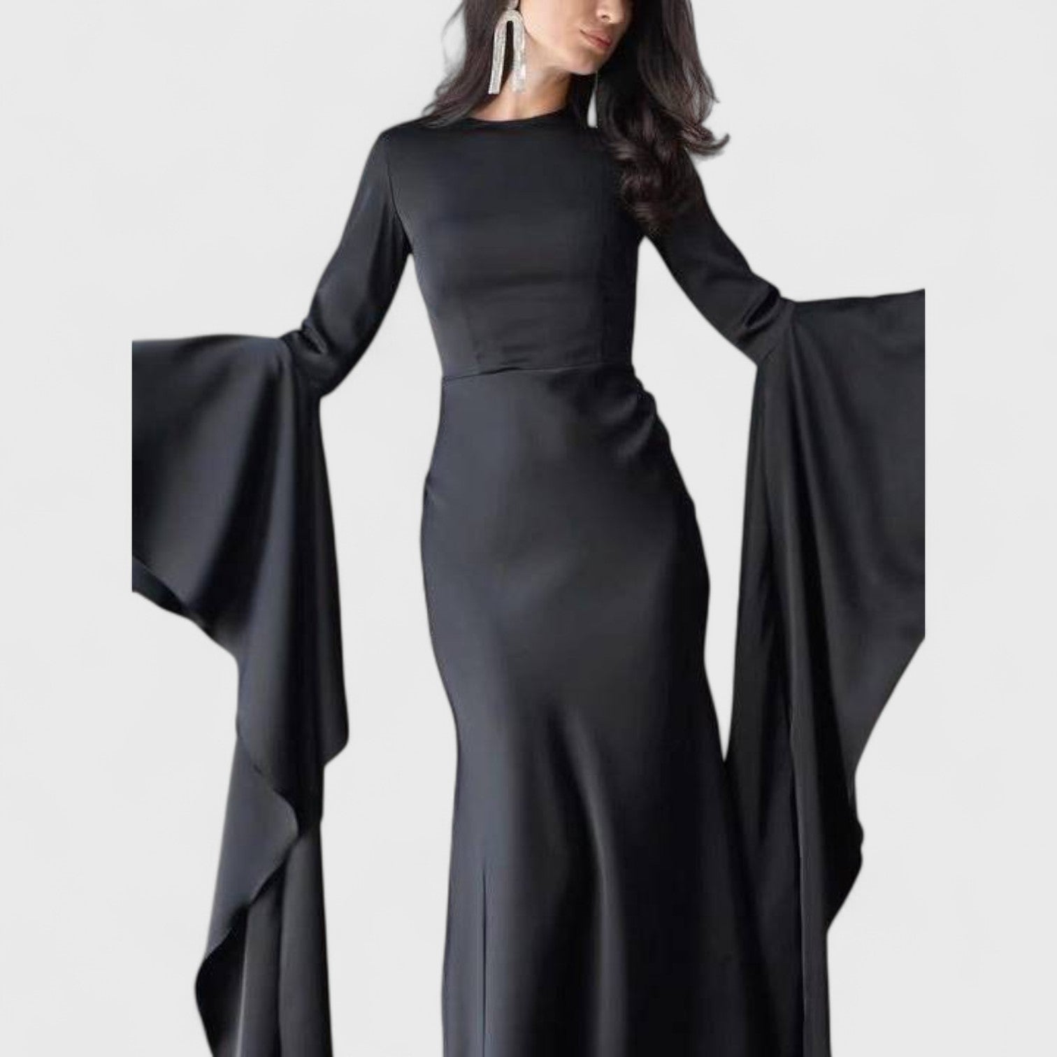 שמלת מקסי עם שרוולים קפלים של Shir