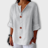 חולצת פשתן רפויה ואלגנטית לקיץ