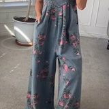 חליפת גזירה פרחונית