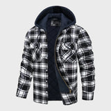 כרלוס | מעיל משובץ עם רוכסן