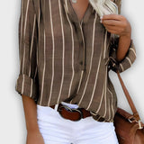 חולצת לינאה אלגנטית עם שרוולים ארוכים ורב-תכליתית