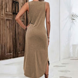 Brandy - שמלת מקסי אלגנטית ללא שרוולים