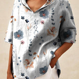 אנדראה | טופ אלגנטי עם צווארון V