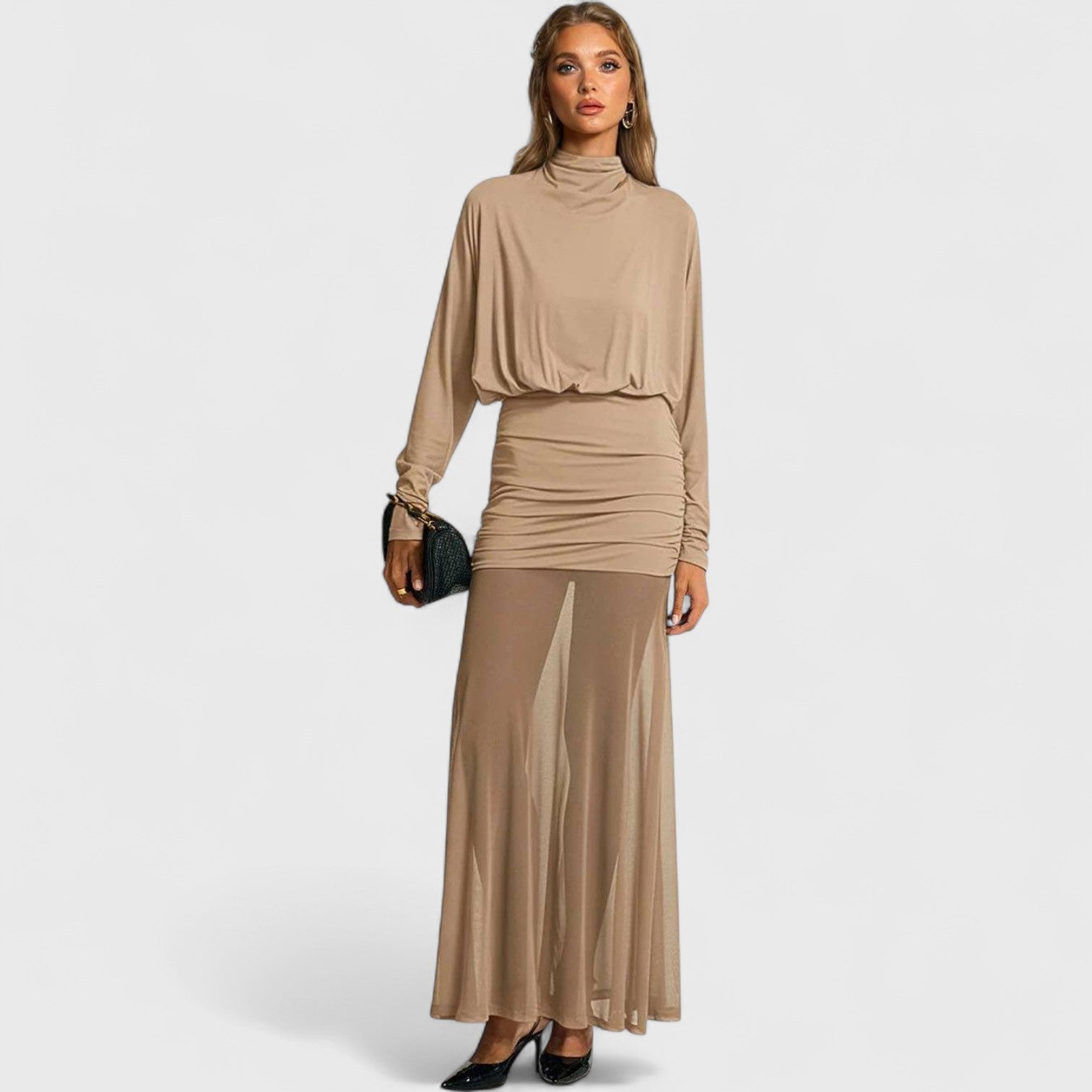 שמלת מקסי שכבתית של טול של אליאנה