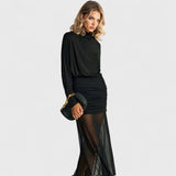 שמלת מקסי שכבתית של טול של אליאנה