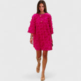 שמלת מיני עם פרנזים של שני