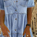 Ludmiła - שמלת ג'ינס בסגנון בוהו