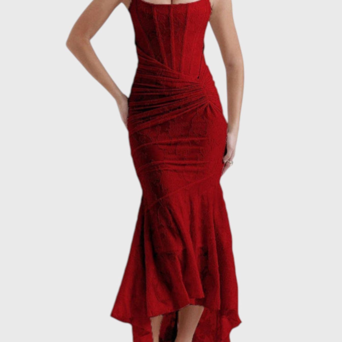 שמלת פרחונית כחולה של רומי