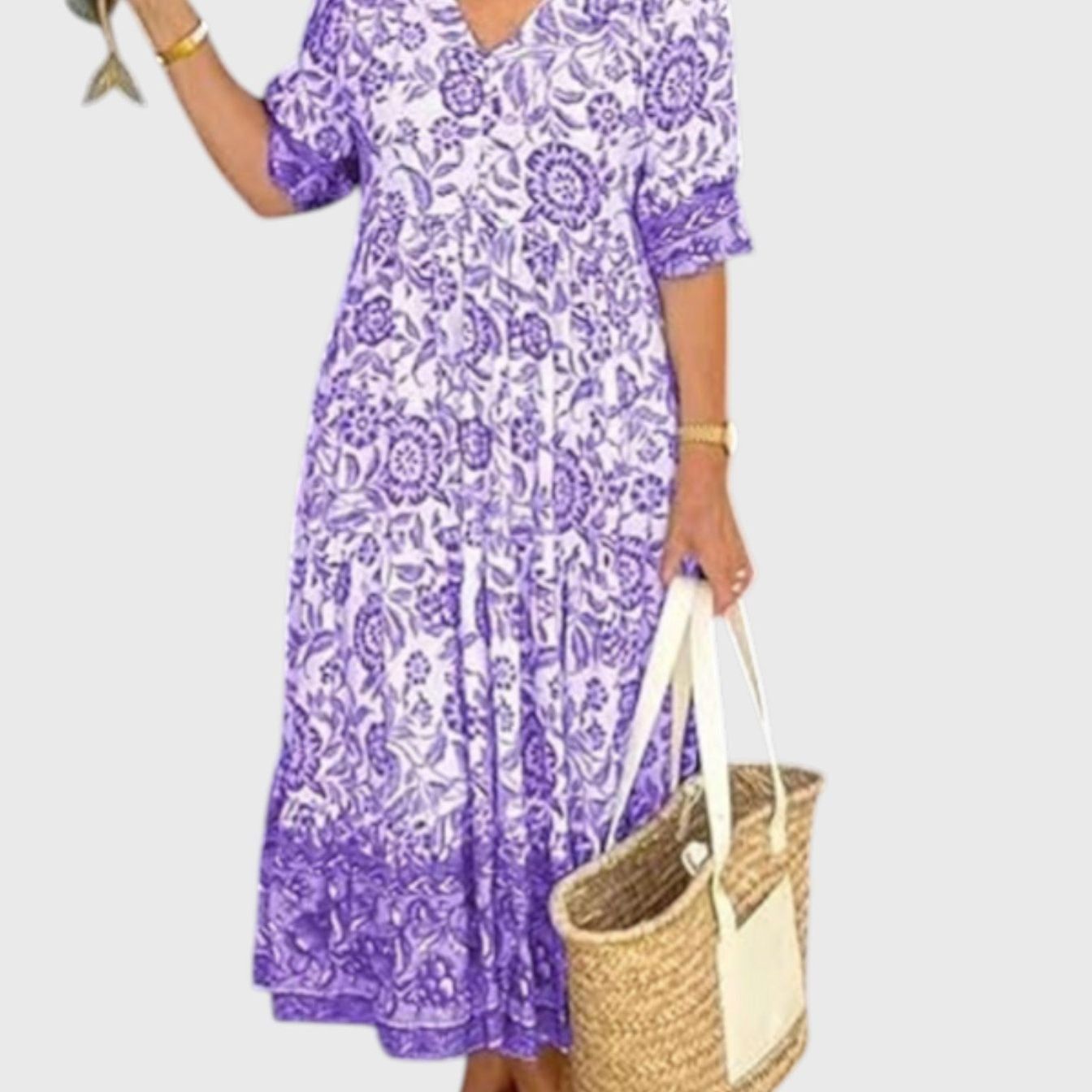 שמלת מידי פרחונית איירית של תמר