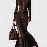 שמלת מקסי וינטג' עם חגורה של ליאור