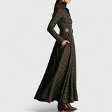 שמלה ארוכה משובצת של טליה