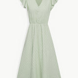 Julieta - שמלת מידי עם שרוולים עם קפלים