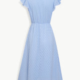 Julieta - שמלת מידי עם שרוולים עם קפלים