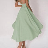 שמלת מידי עם צווארון וי של נואם