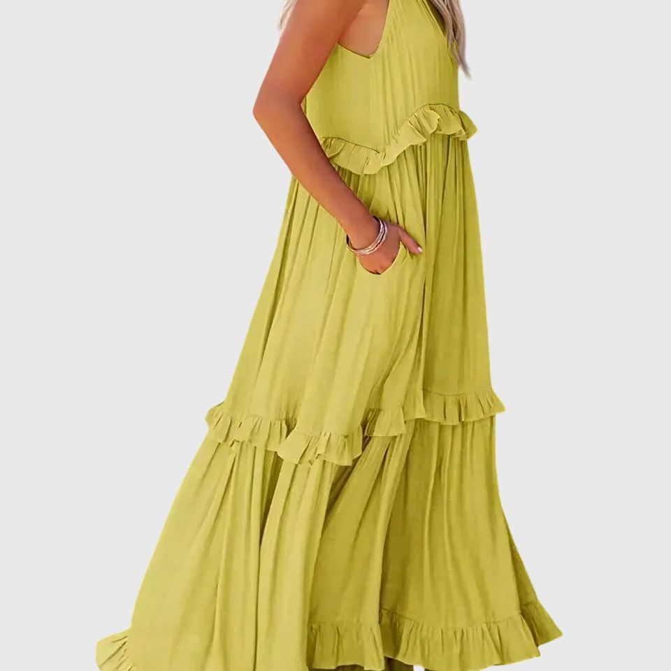 שמלת מקסי עם קפלים של Eden Breeze