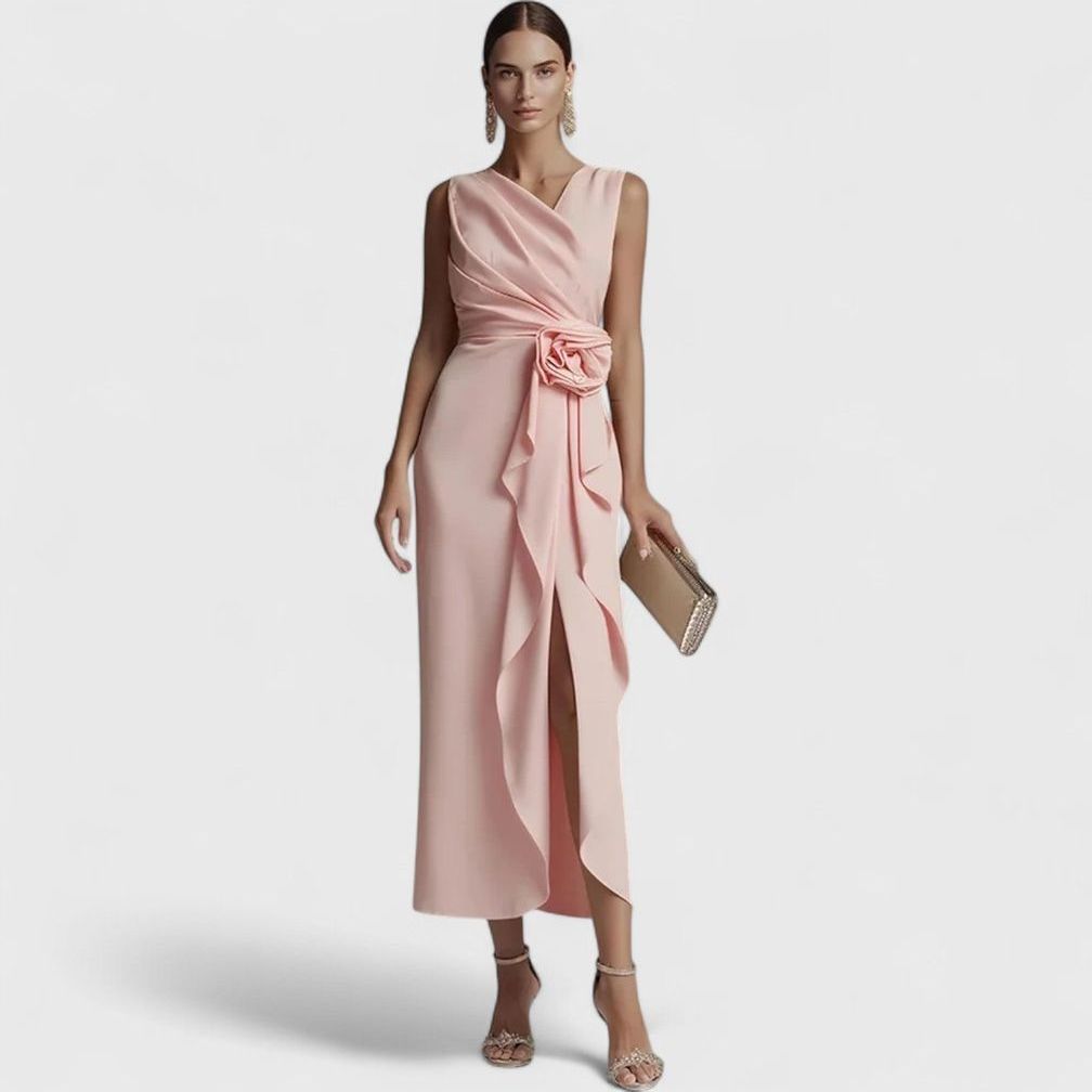 שמלת מידי סאטן של אינבר