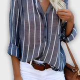 חולצת לינאה אלגנטית עם שרוולים ארוכים ורב-תכליתית