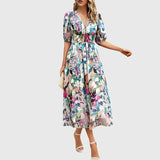 שמלת מקסי עם הדפס פרחוני של עדן