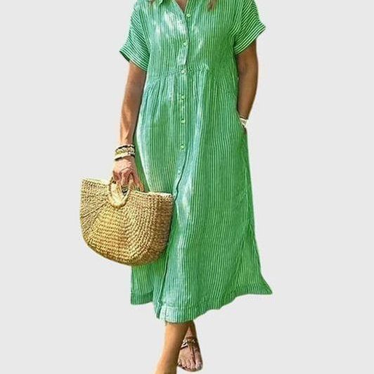 שמלת חולצה מפוספסת של אביטל