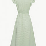 Julieta - שמלת מידי עם שרוולים עם קפלים