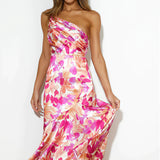 Cynthia - שמלת סאטן פרחונית